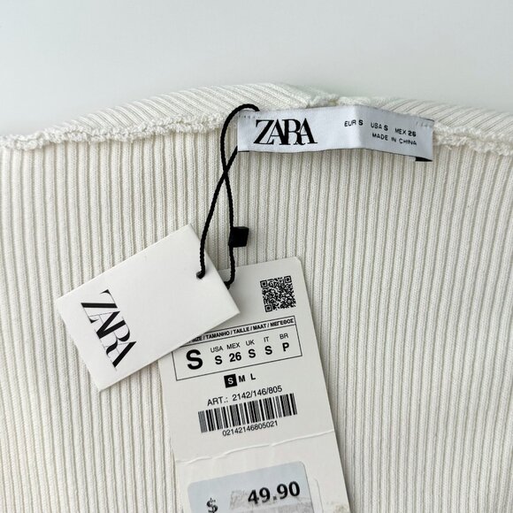 Zara White Button-Up Cardigan - Picture 12 of 16